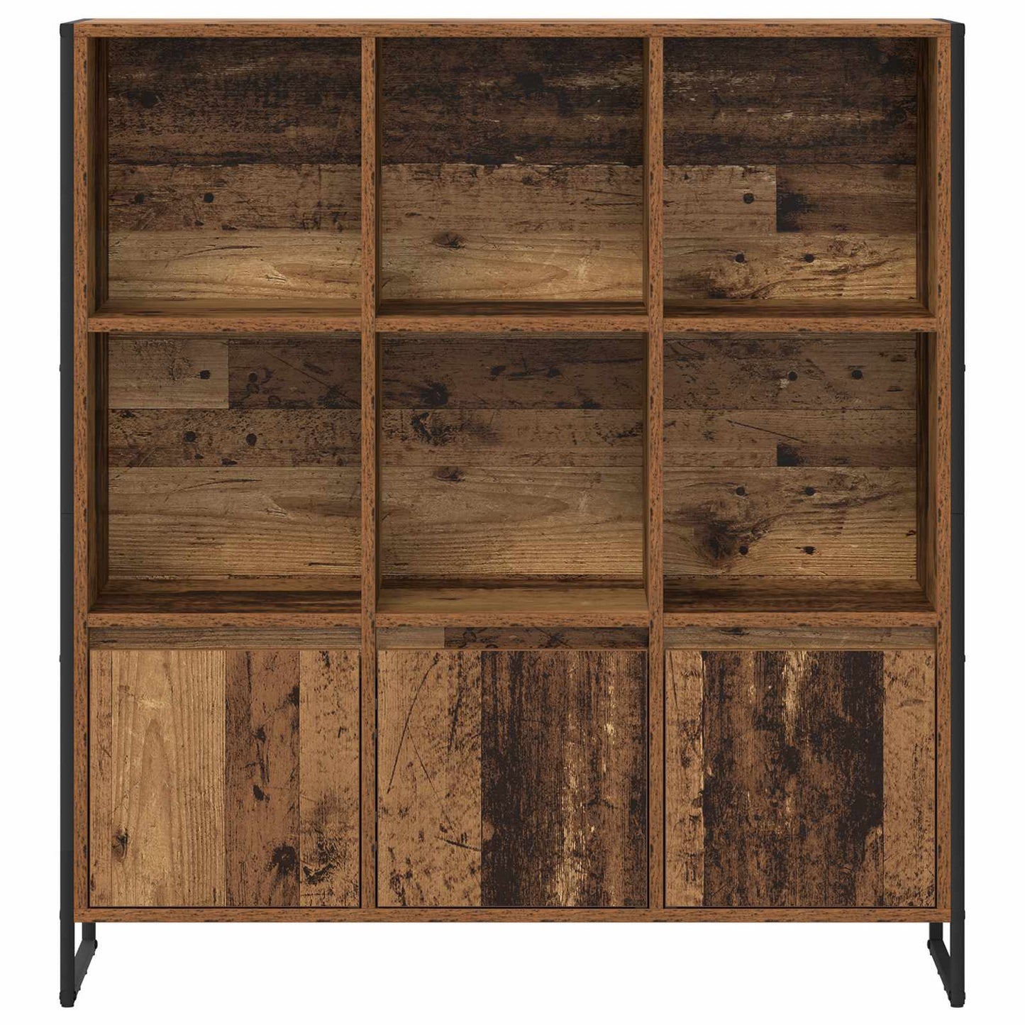 vidaXL Book Cabinet 99.5 x 30 x 108 cm Engineered Wood Old Wood - Brown