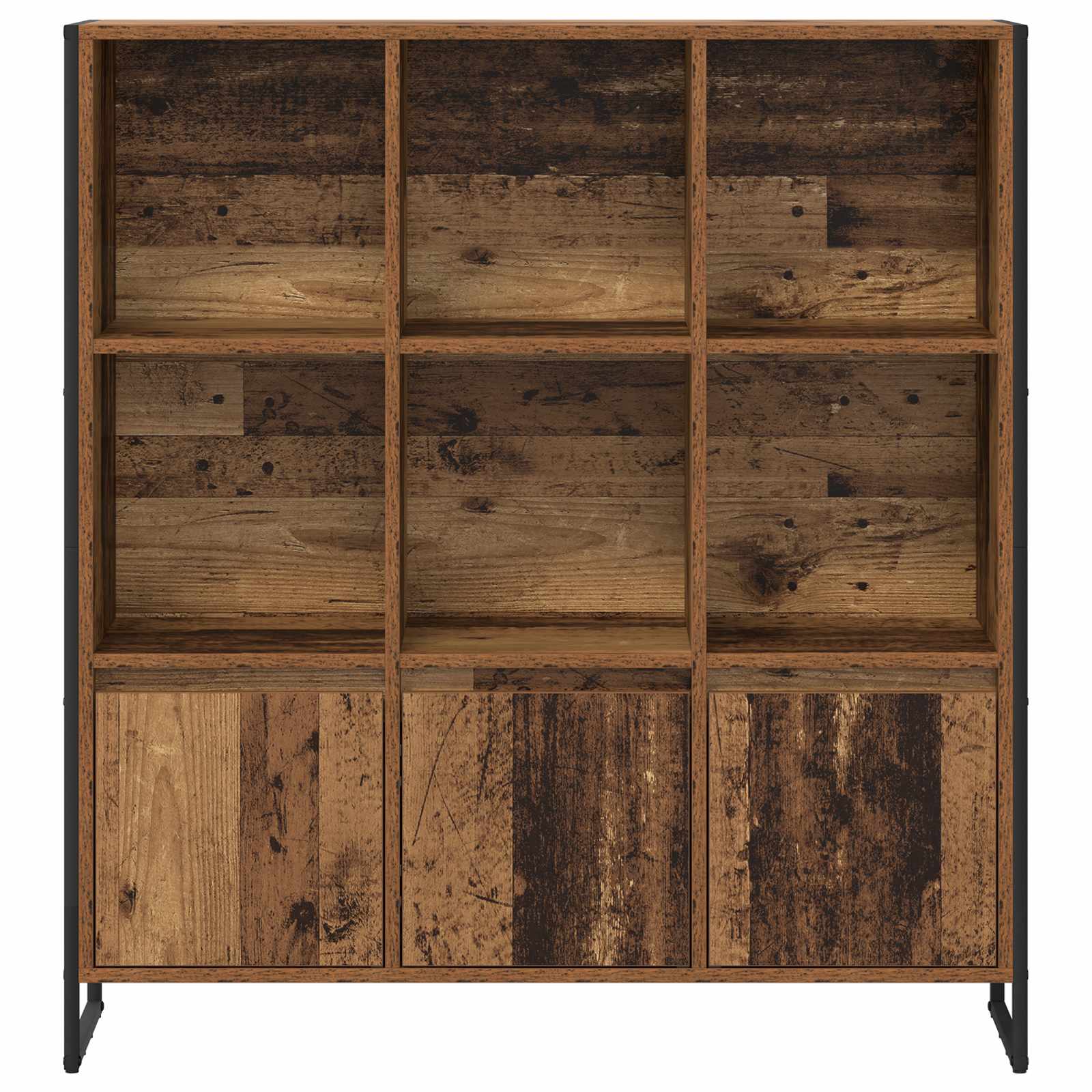 vidaXL Book Cabinet 99.5 x 30 x 108 cm Engineered Wood Old Wood - Brown