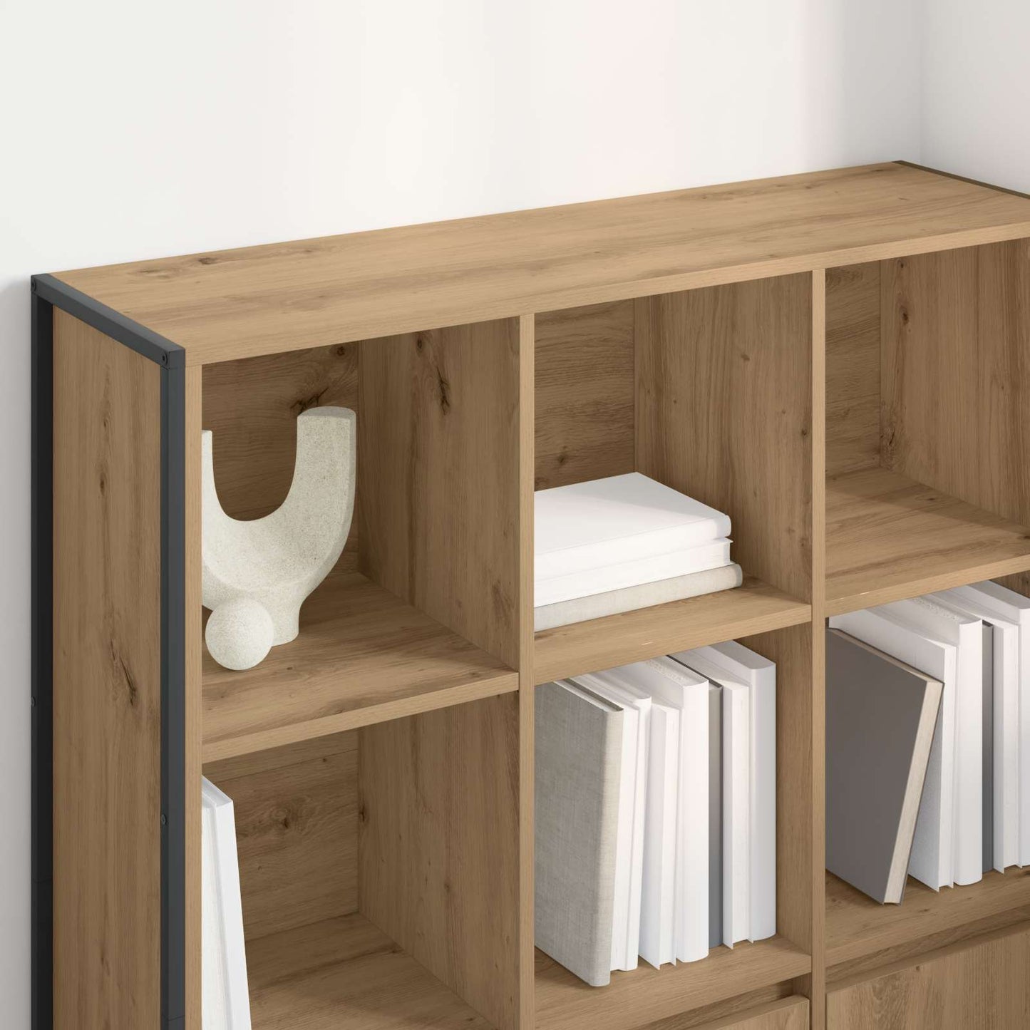 vidaXL Book Cabinet 99.5 x 30 x 108 cm Engineered Wood Artisian Oak - Brown