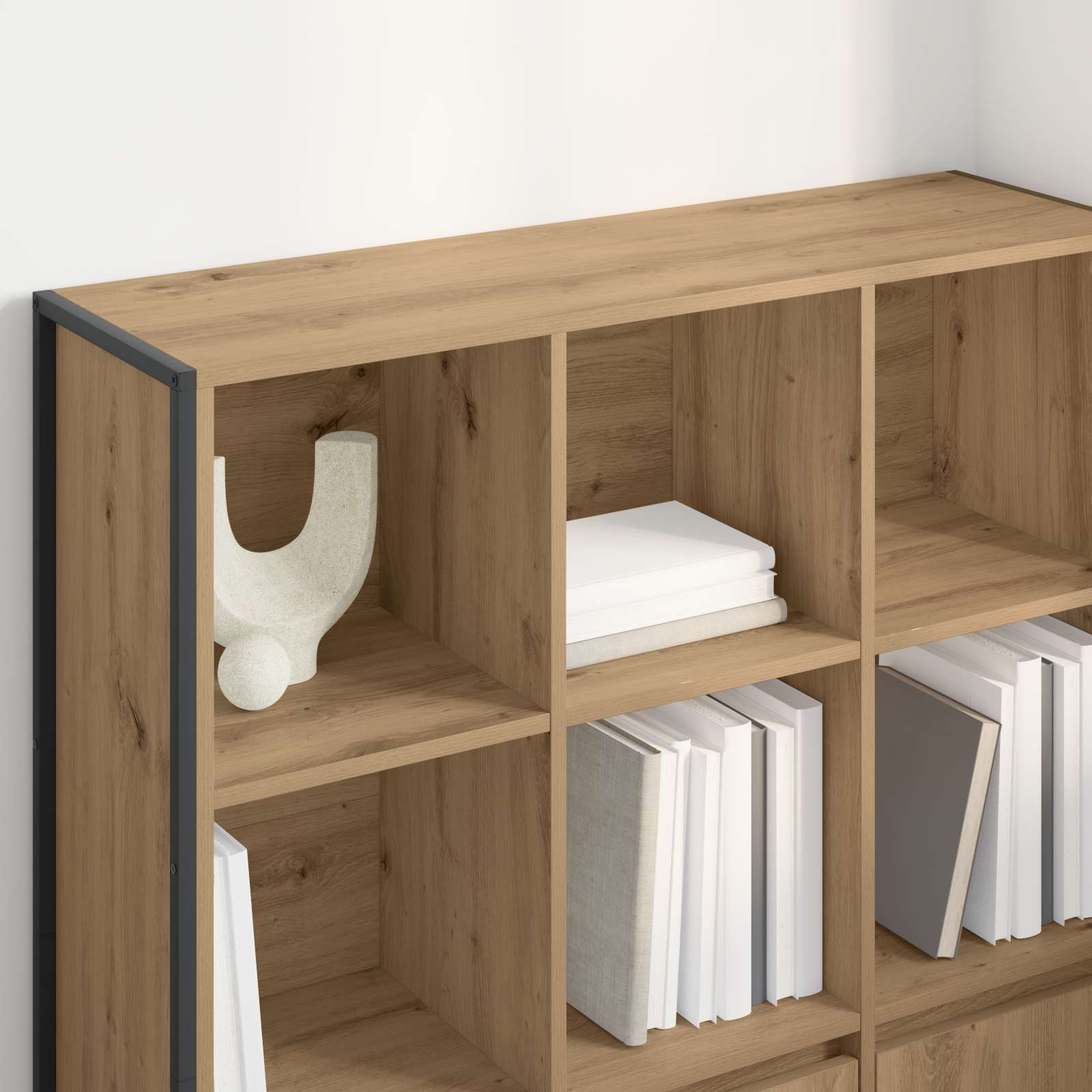 vidaXL Book Cabinet 99.5 x 30 x 108 cm Engineered Wood Artisian Oak - Brown