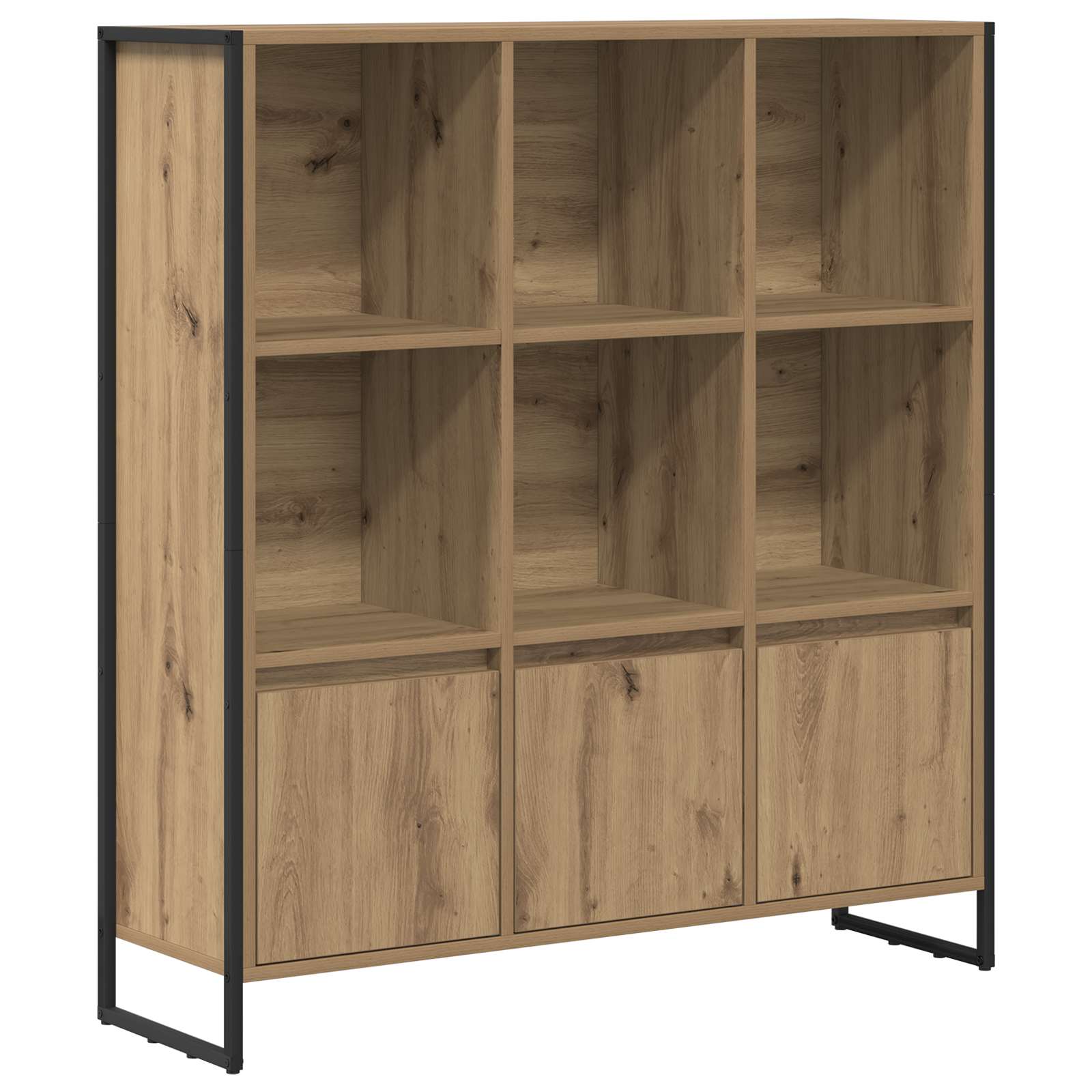 vidaXL Book Cabinet 99.5 x 30 x 108 cm Engineered Wood Artisian Oak - Brown