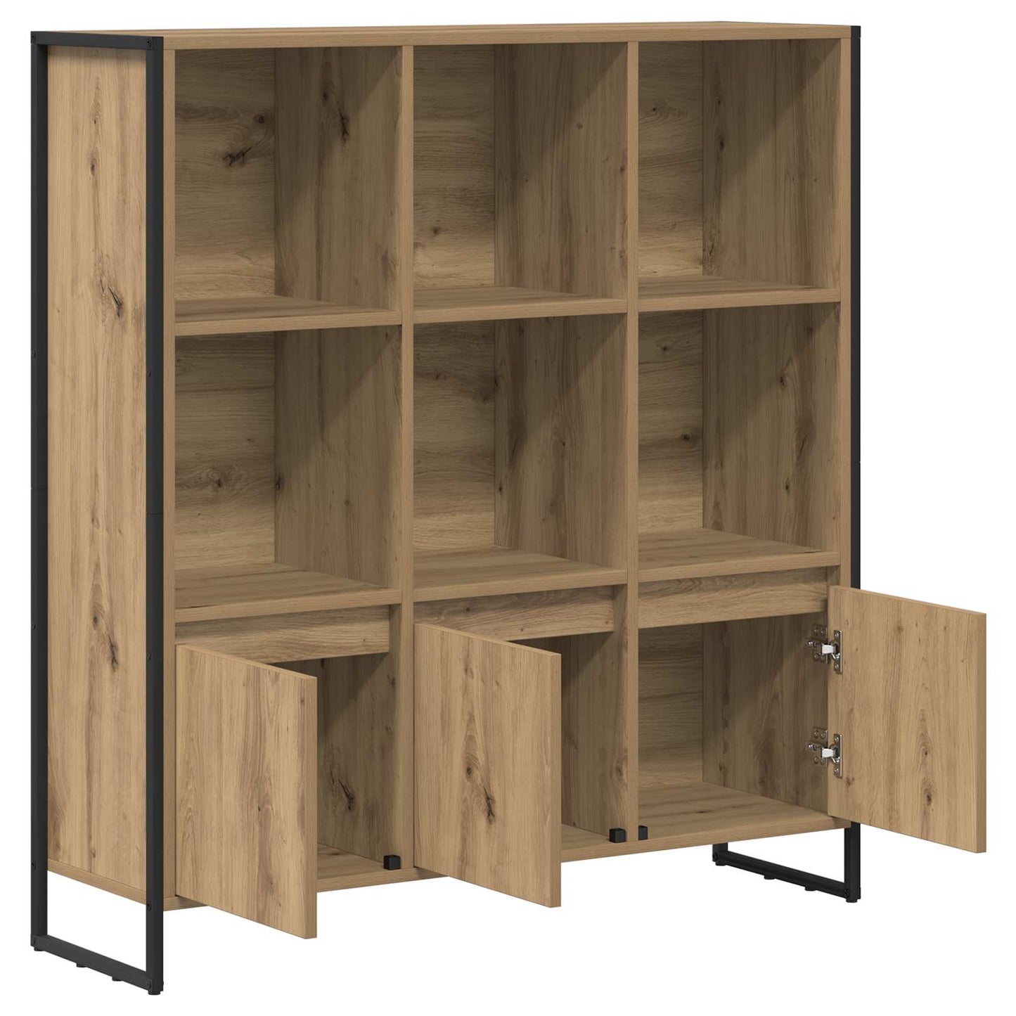 vidaXL Book Cabinet 99.5 x 30 x 108 cm Engineered Wood Artisian Oak - Brown