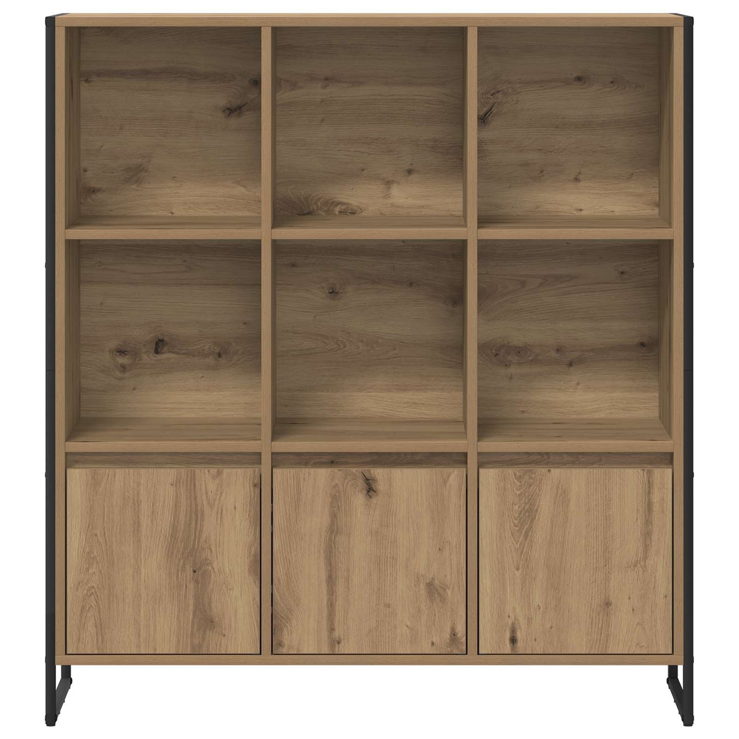 vidaXL Book Cabinet 99.5 x 30 x 108 cm Engineered Wood Artisian Oak - Brown