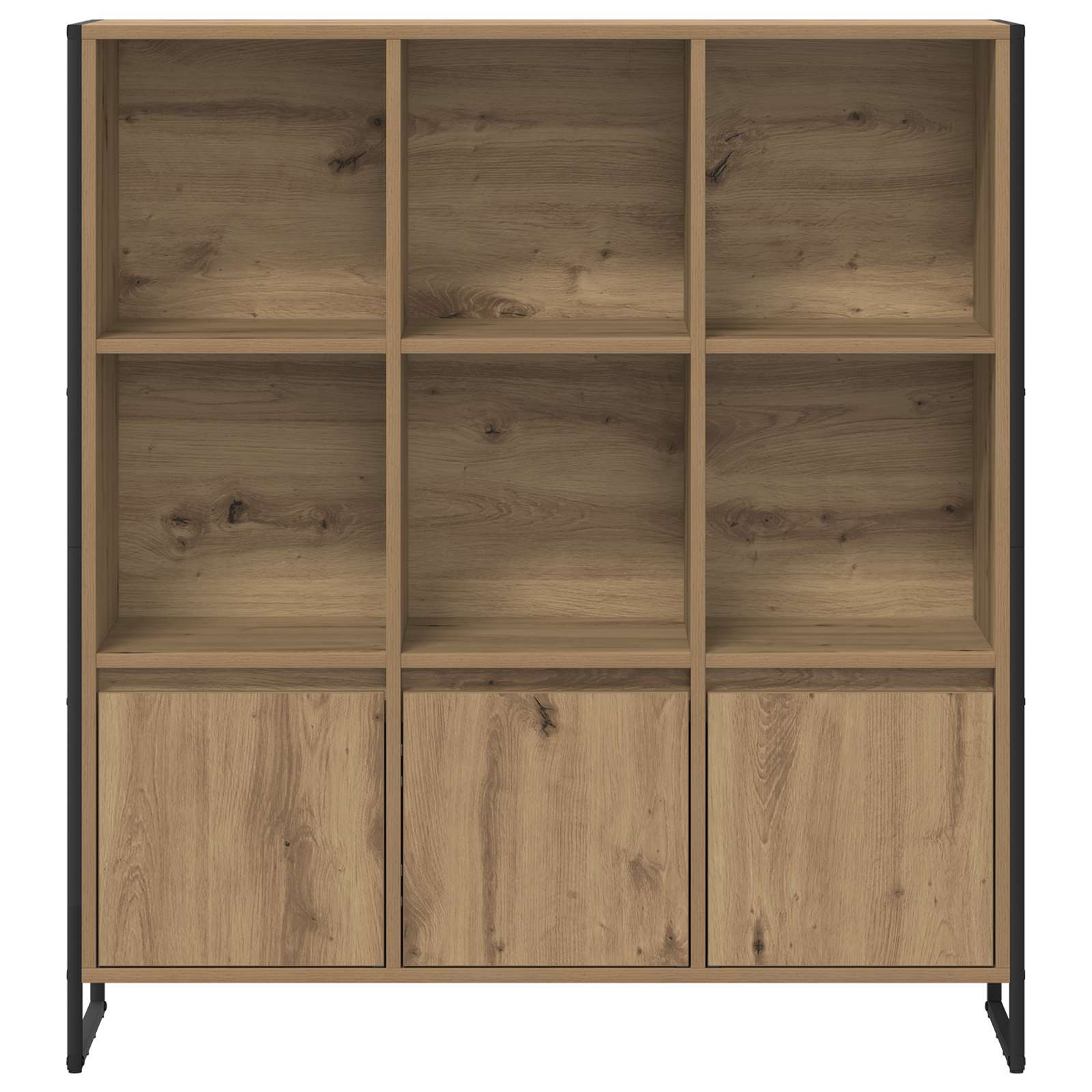 vidaXL Book Cabinet 99.5 x 30 x 108 cm Engineered Wood Artisian Oak - Brown