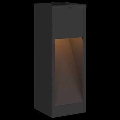 vidaXL Solar Led Pathway Light 2 pcs Warm White 18 x 18 x 50 cm - Black