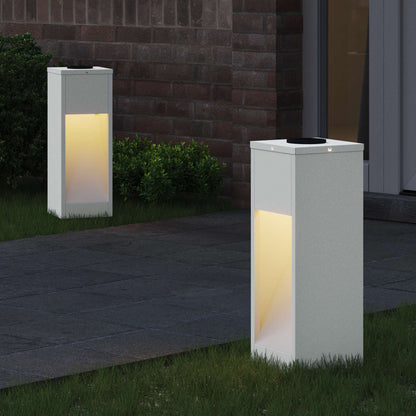 vidaXL Solar Led Pathway Light 2 pcs Warm White 18 x 18 x 50 cm