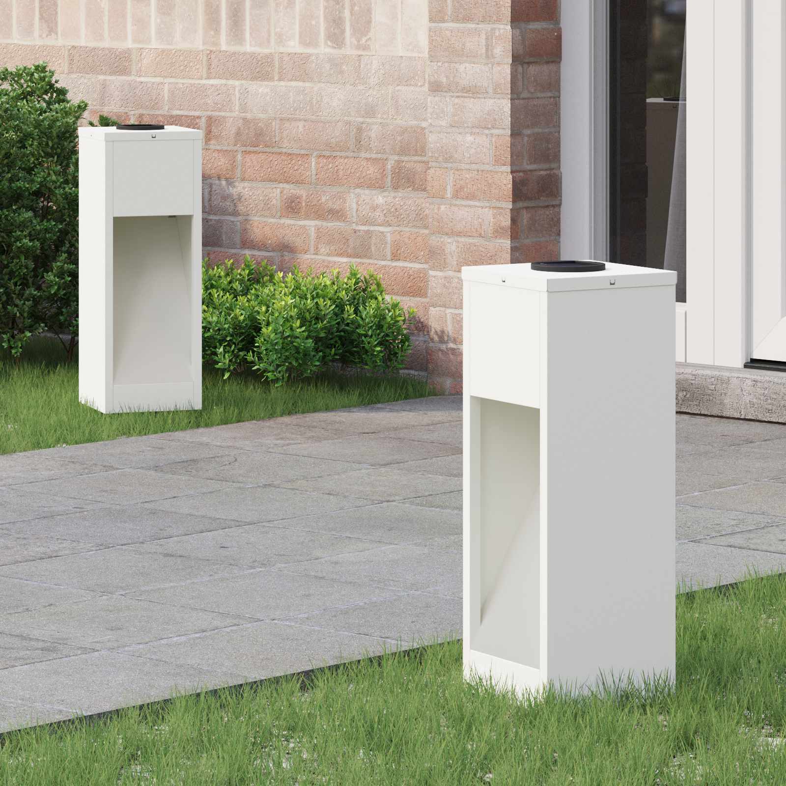 vidaXL Solar Led Pathway Light 2 pcs Warm White 18 x 18 x 50 cm