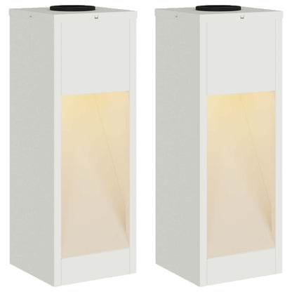 vidaXL Solar Led Pathway Light 2 pcs Warm White 18 x 18 x 50 cm