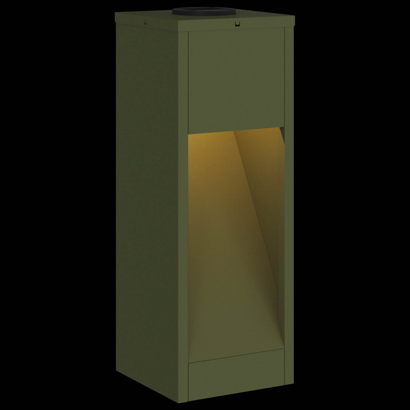 vidaXL Solar Led Pathway Light 2 pcs Warm White 18 x 18 x 50 cm - Green