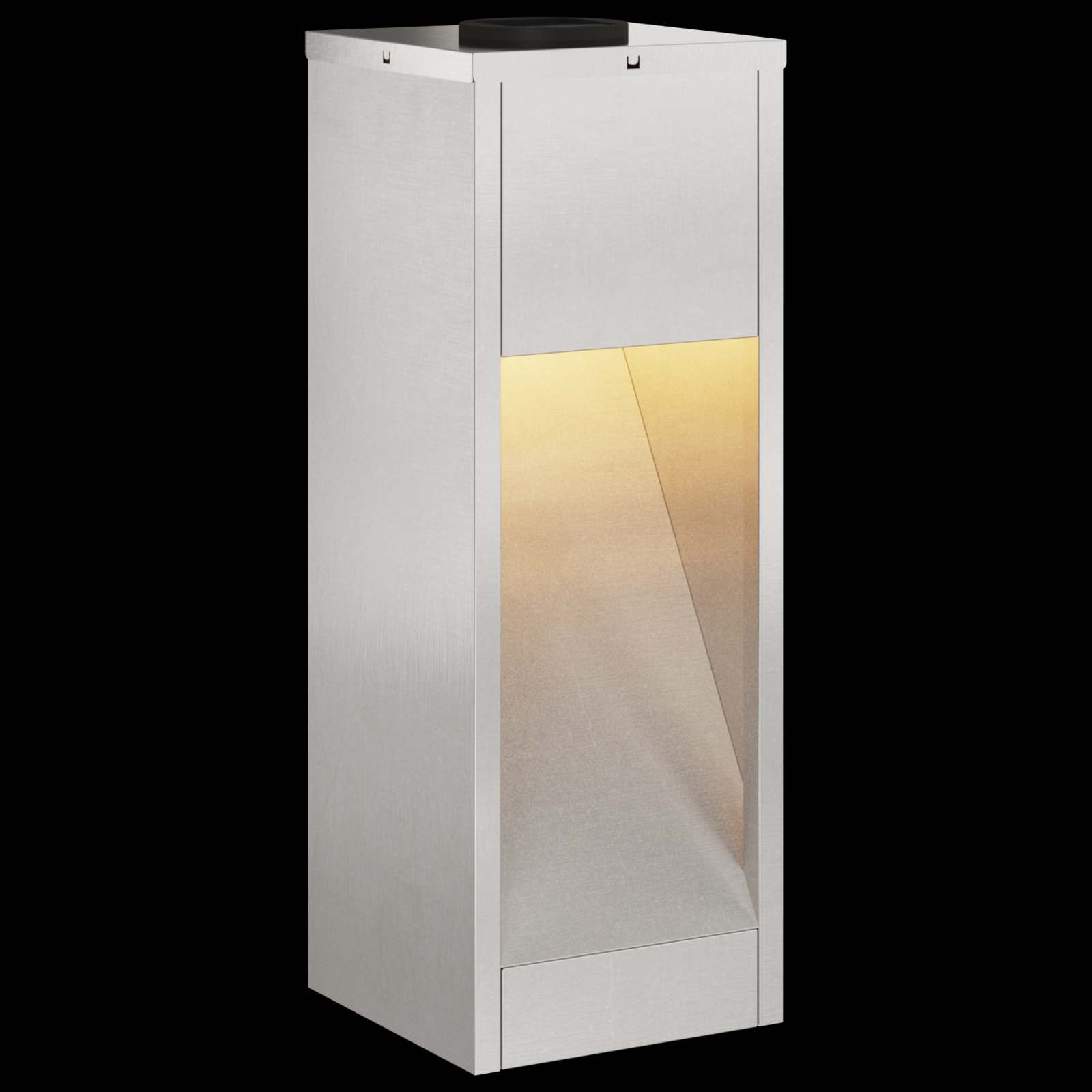 vidaXL Solar Led Pathway Light 2 pcs Warm White 18 x 18 x 50 cm - Silver