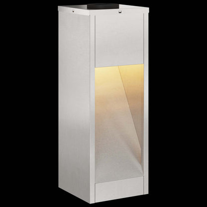 vidaXL Solar Led Pathway Light 2 pcs Warm White 18 x 18 x 50 cm - Silver