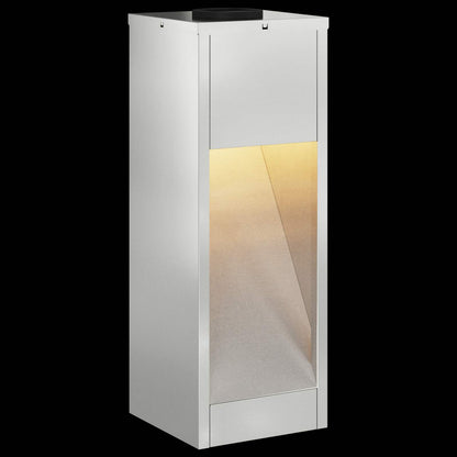 vidaXL Solar Led Pathway Light 2 pcs Warm White 18 x 18 x 50 cm - Silver - 55691