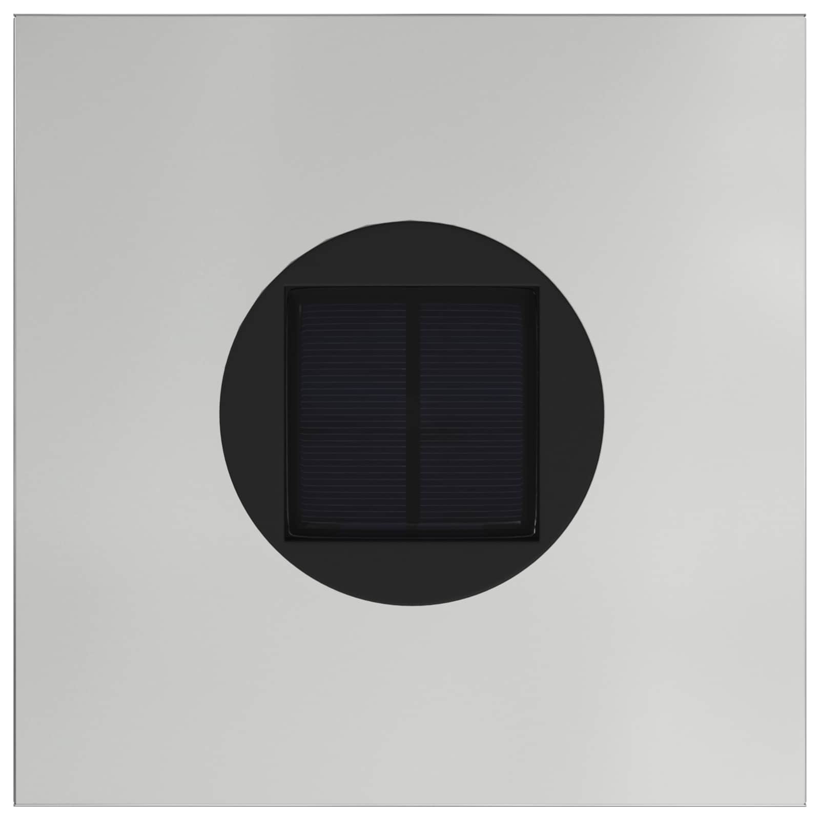 vidaXL Solar Led Pathway Light 2 pcs Warm White 18 x 18 x 50 cm - Silver - 55691