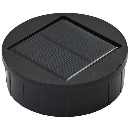 vidaXL Solar Led Pathway Light 2 pcs Warm White 18 x 18 x 80 cm - Black