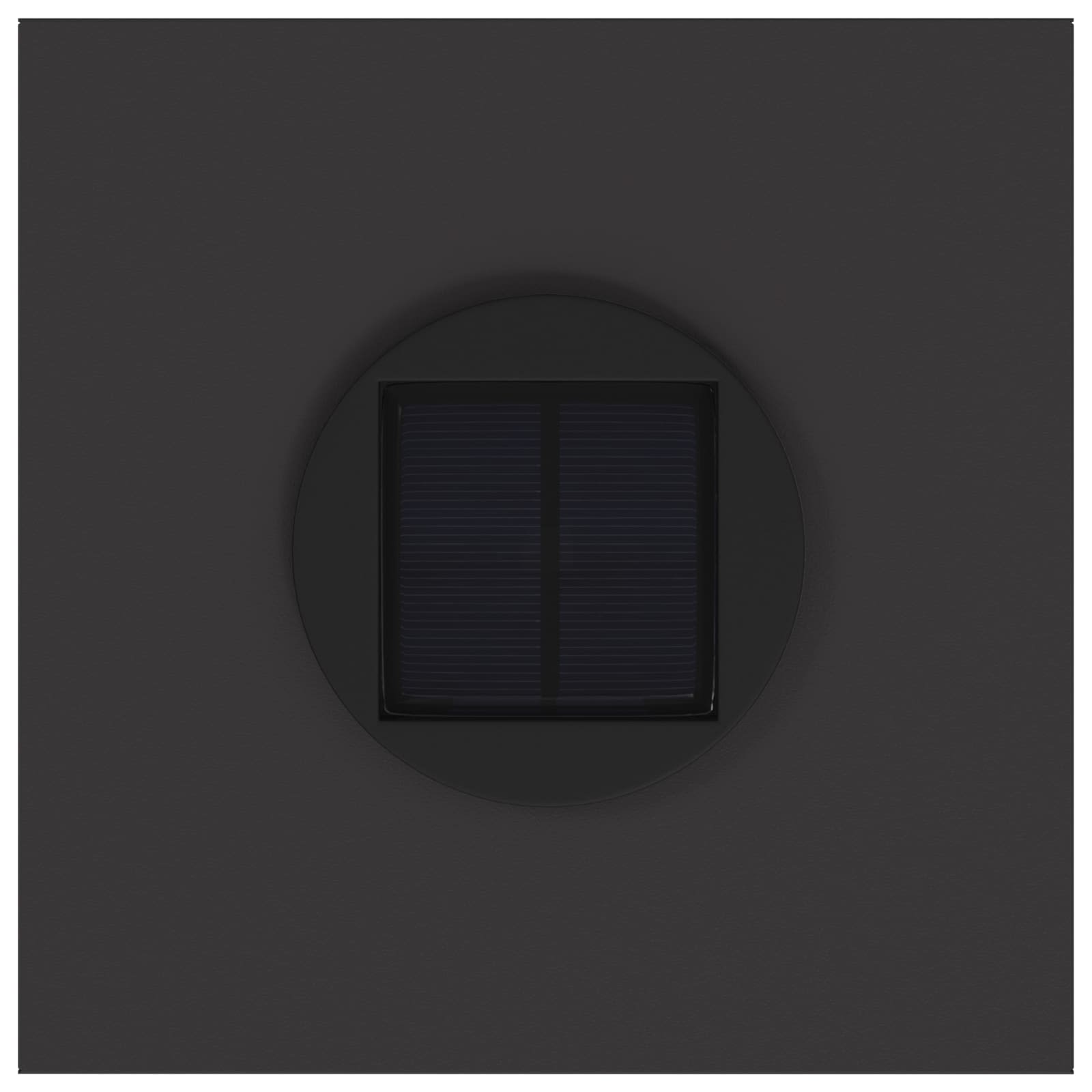 vidaXL Solar Led Pathway Light 2 pcs Warm White 18 x 18 x 80 cm - Black