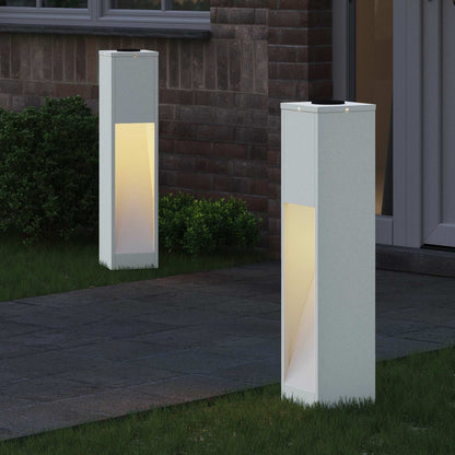 vidaXL Solar Led Pathway Light 2 pcs Warm White 18 x 18 x 80 cm