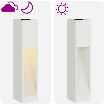 vidaXL Solar Led Pathway Light 2 pcs Warm White 18 x 18 x 80 cm