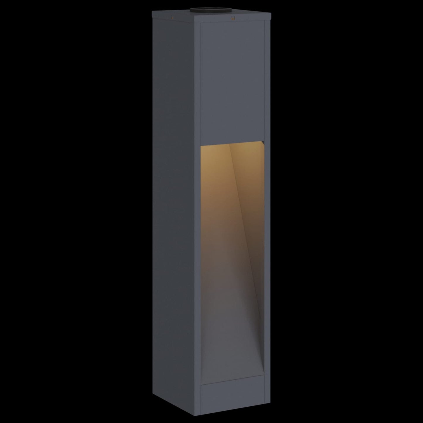 vidaXL Solar Led Pathway Light 2 pcs Warm White 18 x 18 x 80 cm - Anthracite