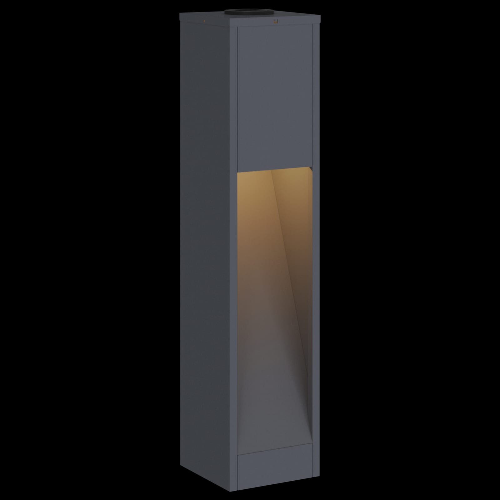 vidaXL Solar Led Pathway Light 2 pcs Warm White 18 x 18 x 80 cm - Anthracite