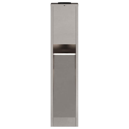 vidaXL Solar Led Pathway Light 2 pcs Warm White 18 x 18 x 80 cm - Silver