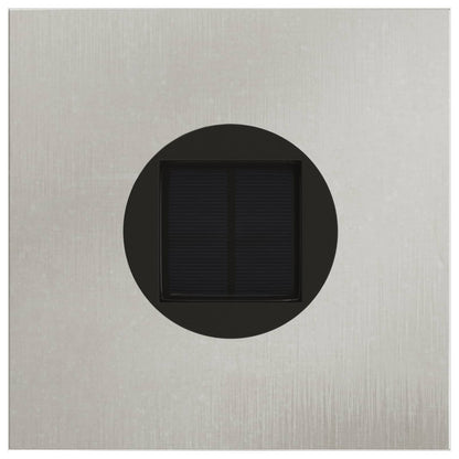 vidaXL Solar Led Pathway Light 2 pcs Warm White 18 x 18 x 80 cm - Silver