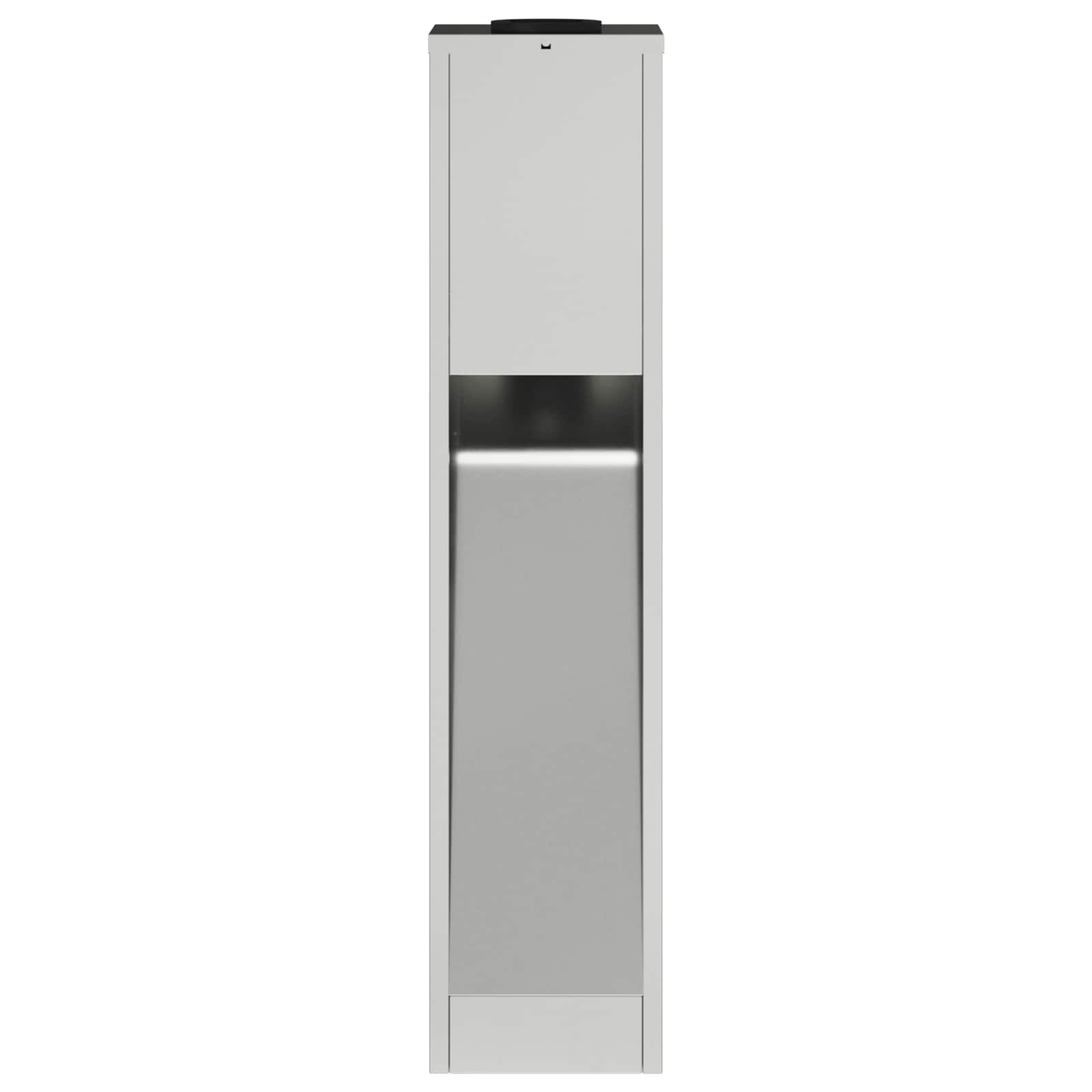 vidaXL Solar Led Pathway Light 2 pcs Warm White 18 x 18 x 80 cm - Silver - 55728