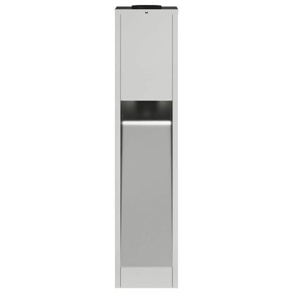 vidaXL Solar Led Pathway Light 2 pcs Warm White 18 x 18 x 80 cm - Silver - 55728
