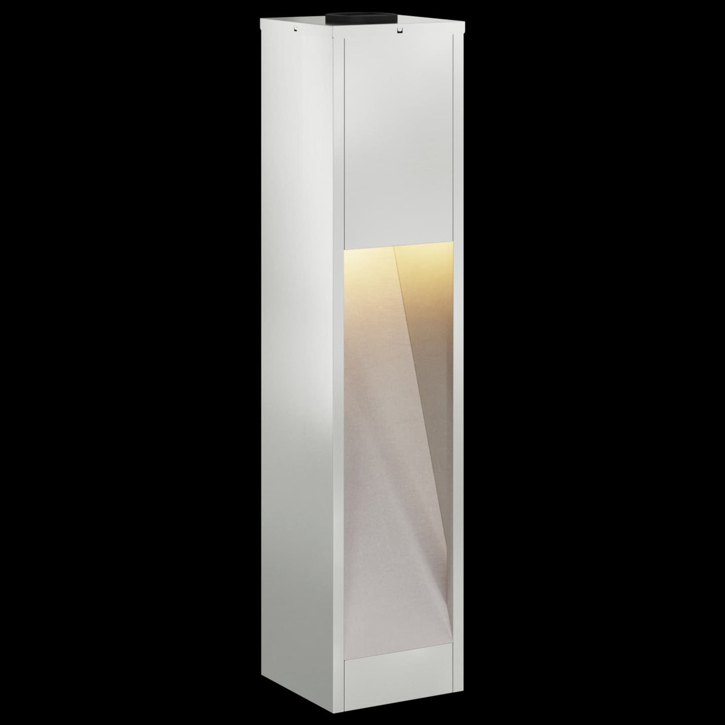 vidaXL Solar Led Pathway Light 2 pcs Warm White 18 x 18 x 80 cm - Silver - 55728