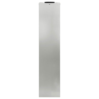 vidaXL Solar Led Pathway Light 2 pcs Warm White 18 x 18 x 80 cm - Silver - 55728