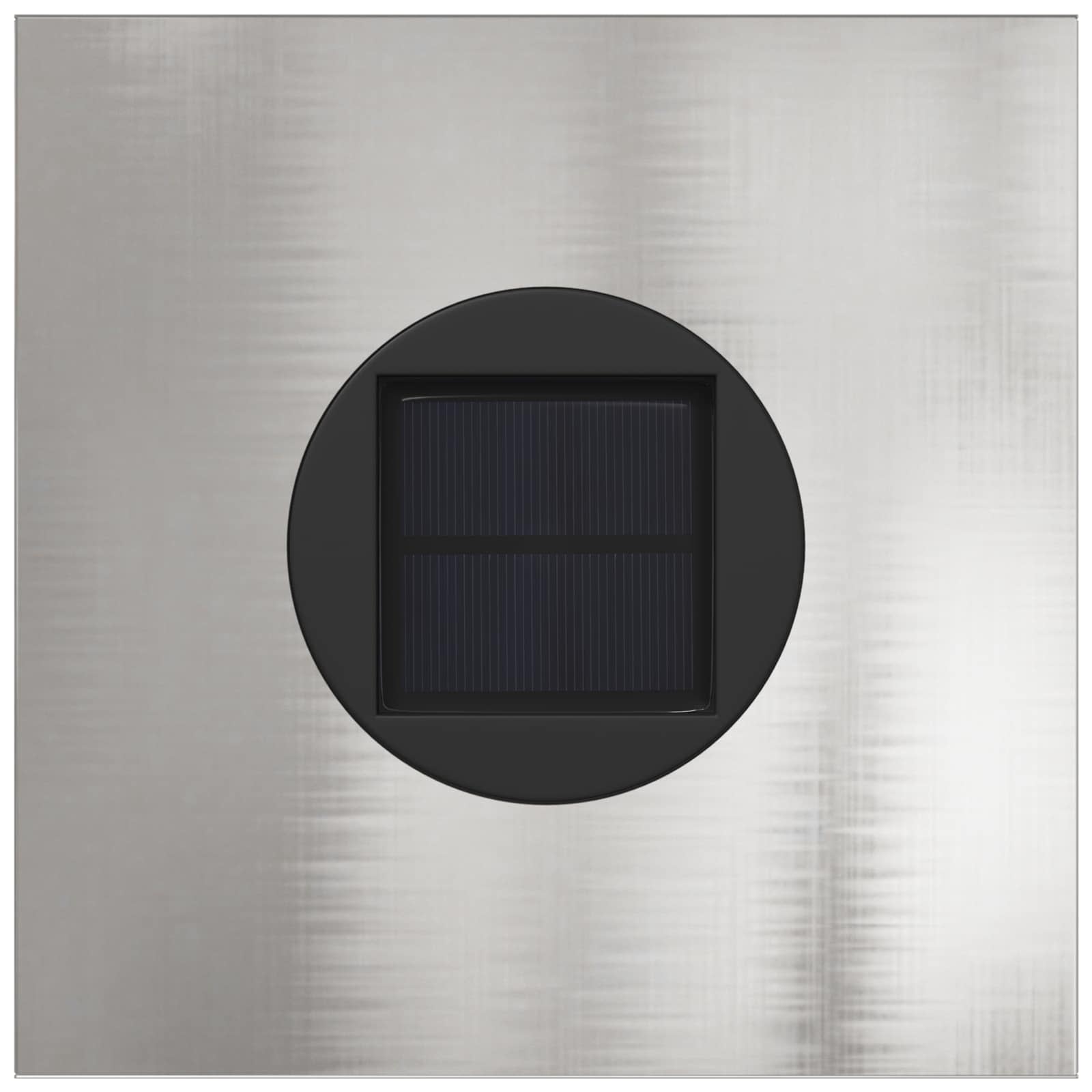 vidaXL Solar LED Pathway Light 2 pcs Warm White 18 x 18 x 50 cm - Silver - 55762