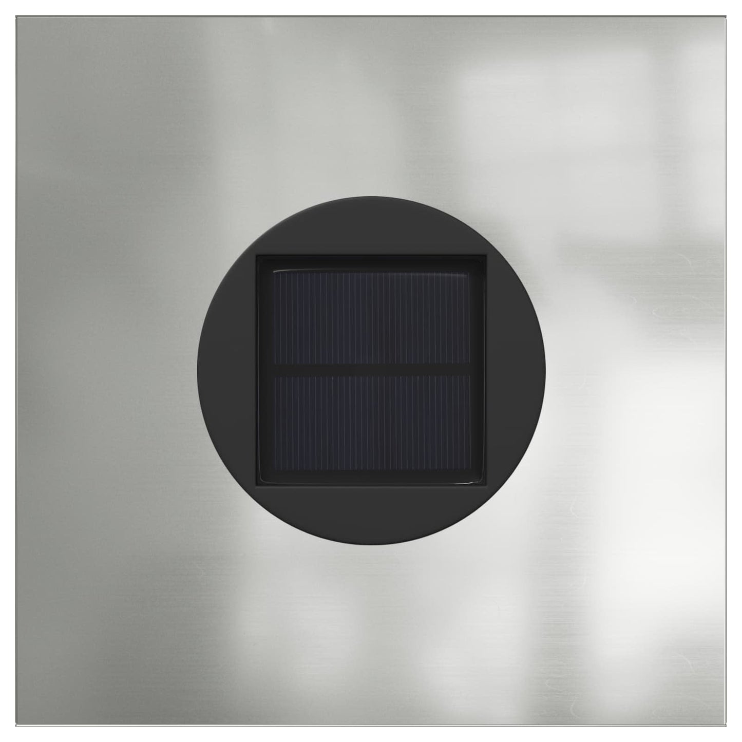 vidaXL Solar LED Pathway Light 2 pcs Warm White 18 x 18 x 50 cm - Silver - 55763