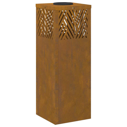 vidaXL Solar LED Pathway Light 2 pcs Warm White 18 x 18 x 50 cm - Brown