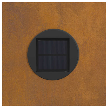 vidaXL Solar LED Pathway Light 2 pcs Warm White 18 x 18 x 50 cm - Brown
