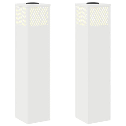 vidaXL Solar LED Pathway Light 2 pcs Warm White 18 x 18 x 80 cm - 55786