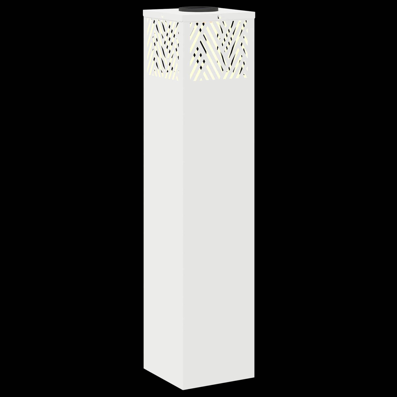 vidaXL Solar LED Pathway Light 2 pcs Warm White 18 x 18 x 80 cm - 55786