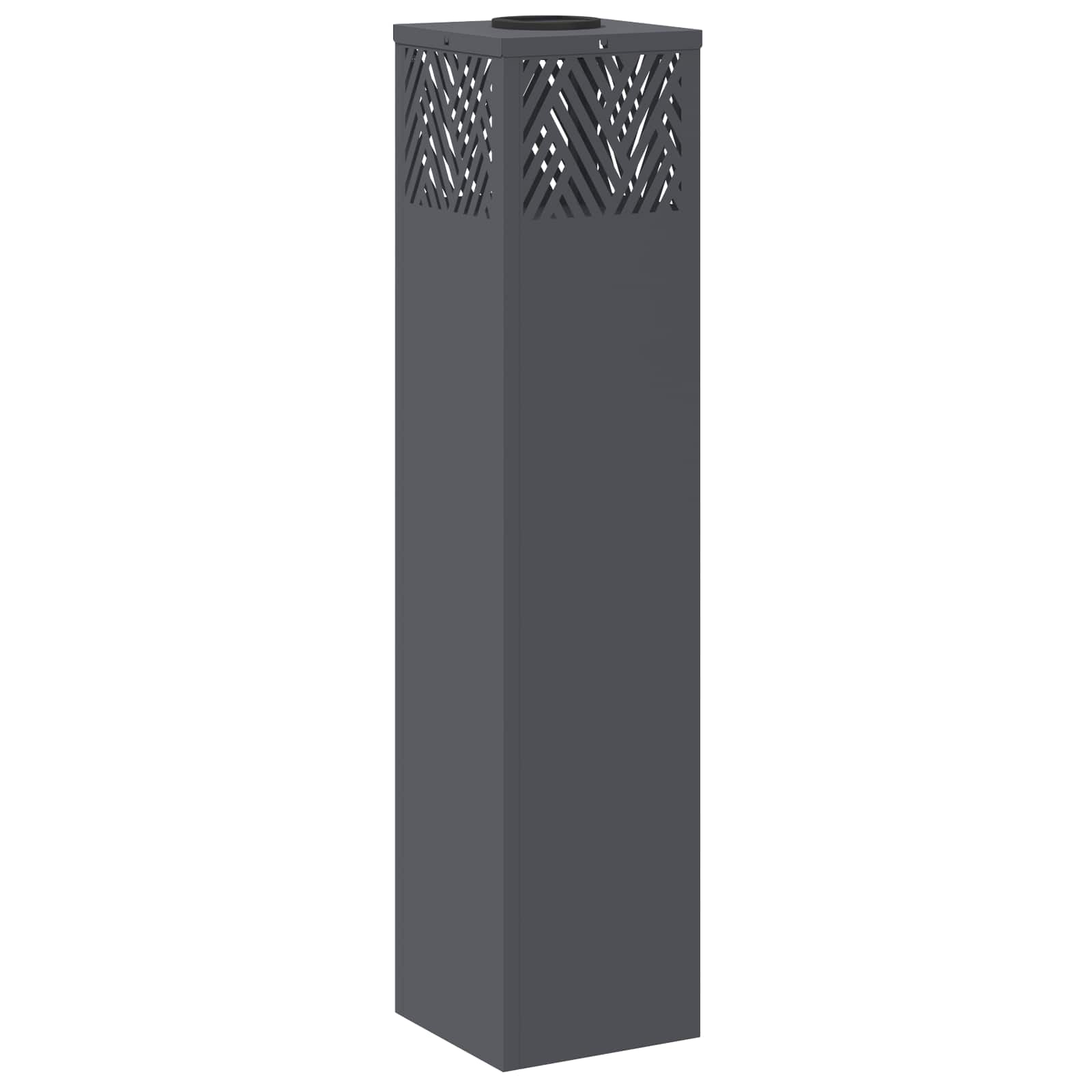 vidaXL Solar LED Pathway Light 2 pcs Warm White 18 x 18 x 80 cm - Anthracite - 55799