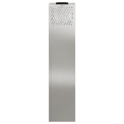 vidaXL Solar LED Pathway Light 2 pcs Warm White 18 x 18 x 80 cm - Silver - 55803