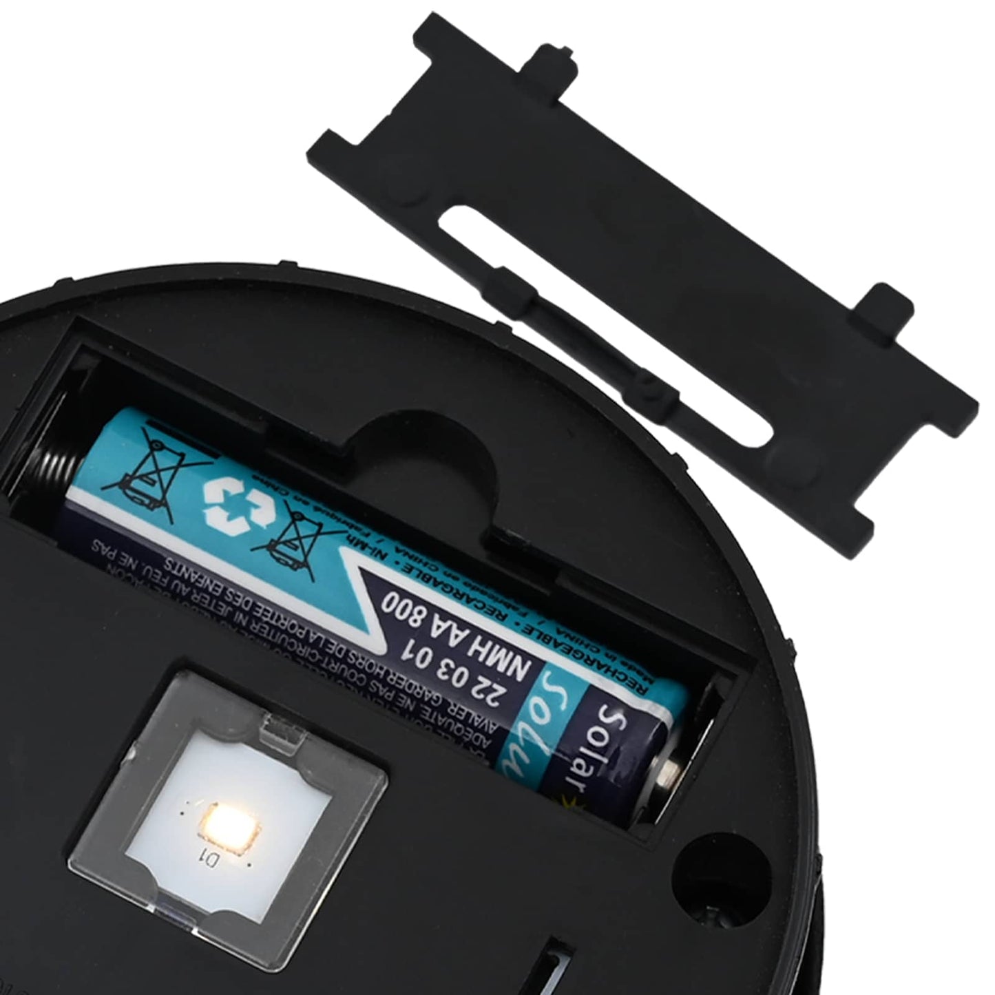 vidaXL Solar LED Pathway Light 2 pcs Warm White 18 x 18 x 80 cm - Silver - 55806