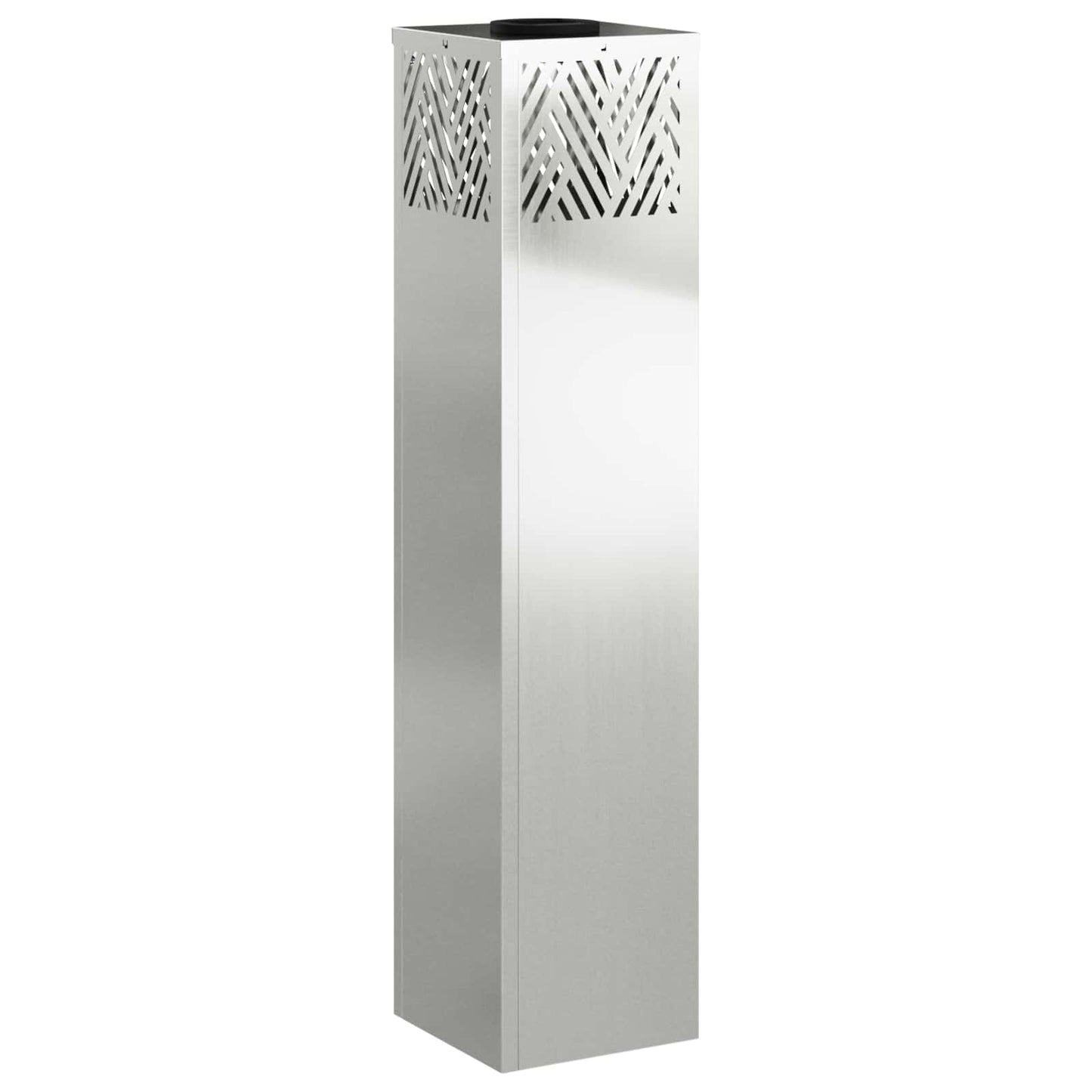 vidaXL Solar LED Pathway Light 2 pcs Warm White 18 x 18 x 80 cm - Silver - 55806