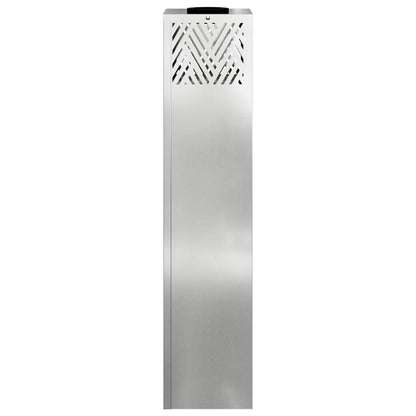 vidaXL Solar LED Pathway Light 2 pcs Warm White 18 x 18 x 80 cm - Silver - 55806