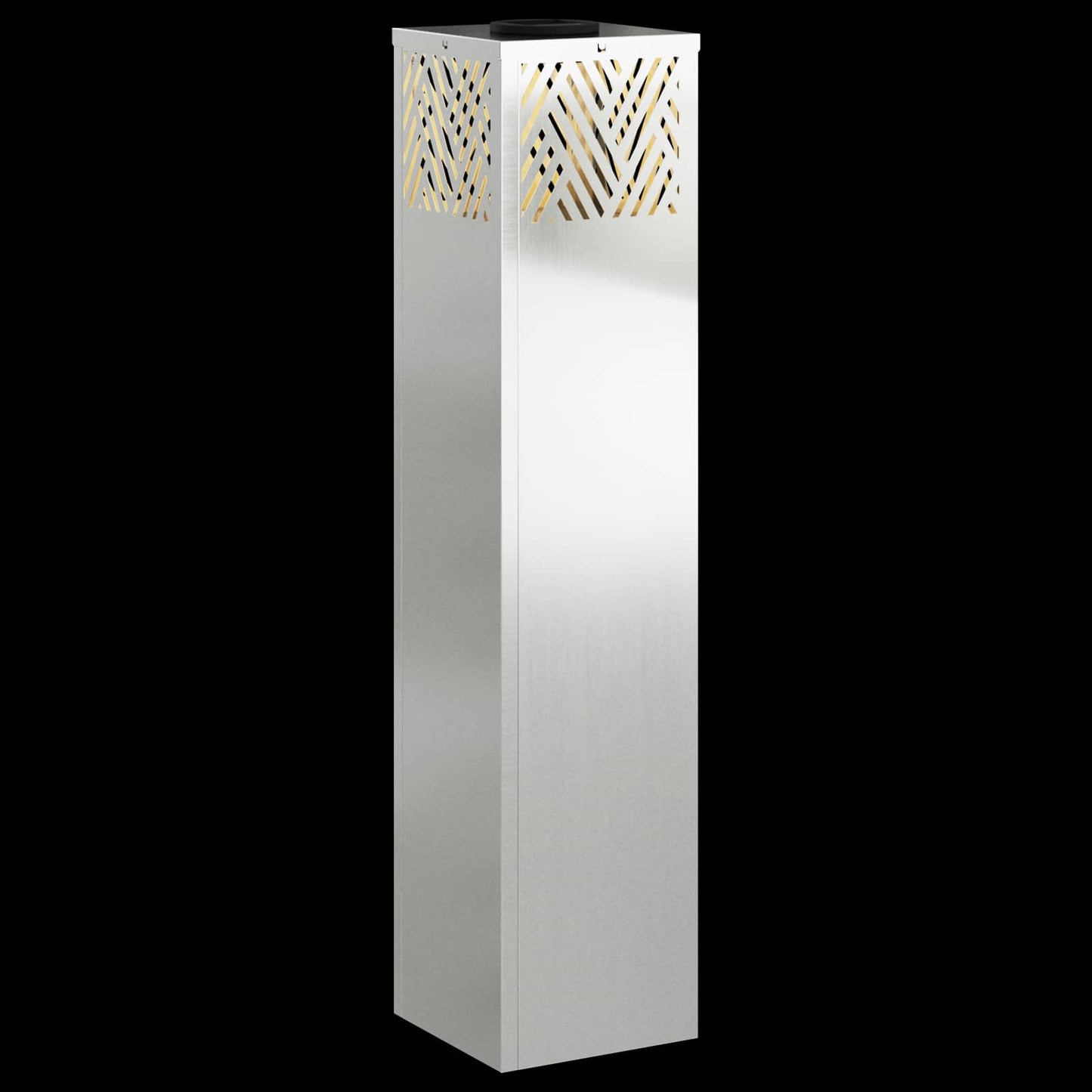 vidaXL Solar LED Pathway Light 2 pcs Warm White 18 x 18 x 80 cm - Silver - 55806