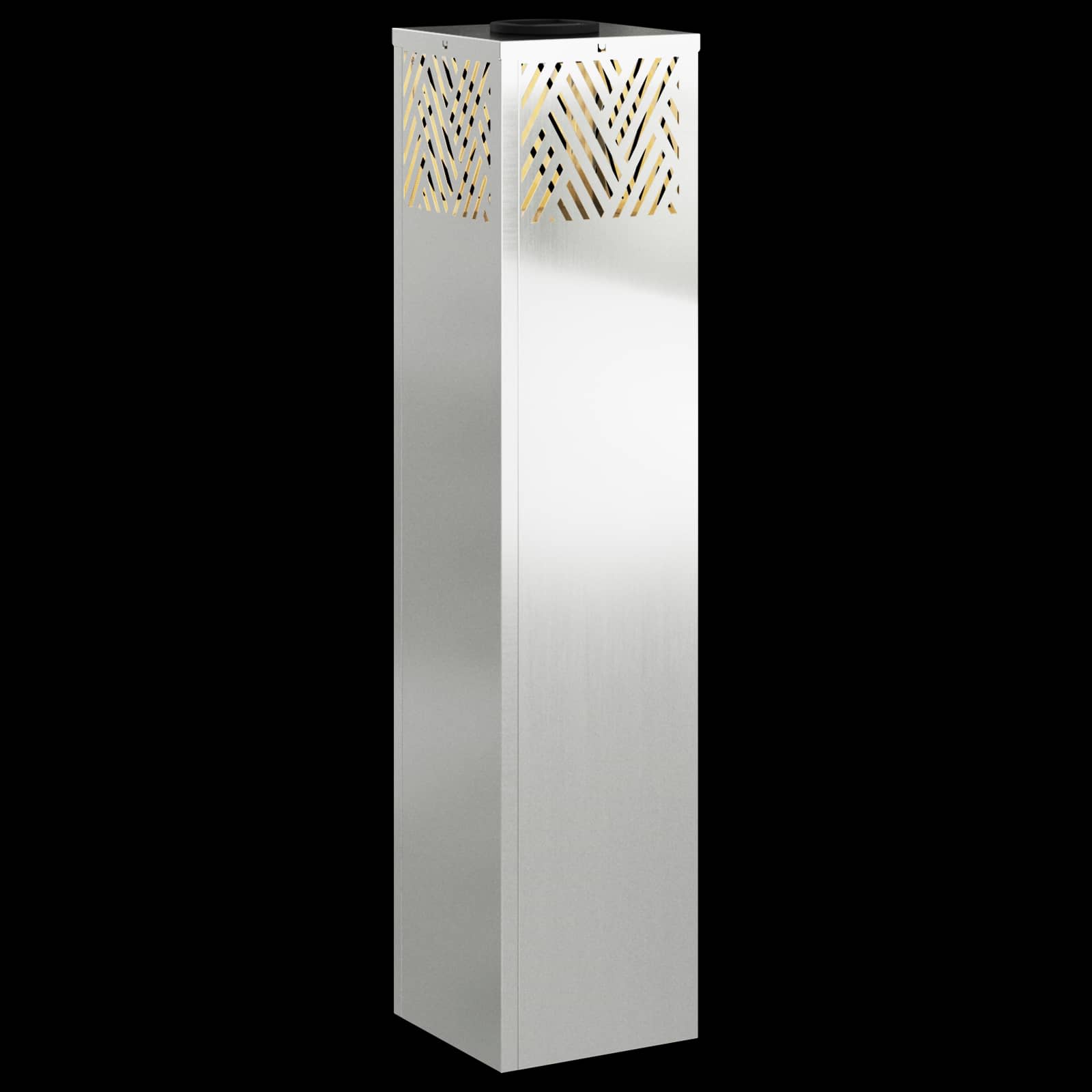 vidaXL Solar LED Pathway Light 2 pcs Warm White 18 x 18 x 80 cm - Silver - 55806