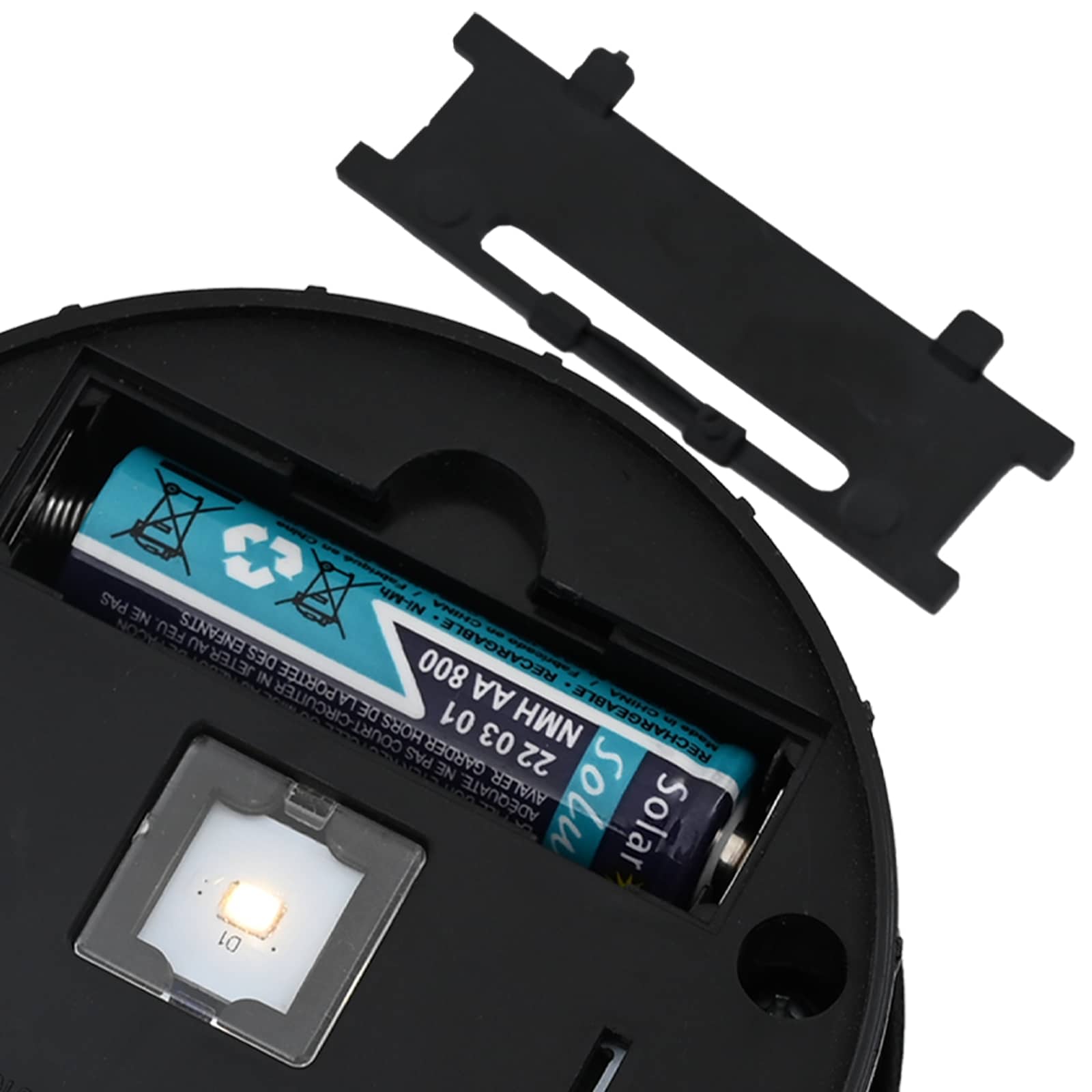 vidaXL Solar LED Pathway Light 2 pcs Warm White 18 x 18 x 80 cm - Brown