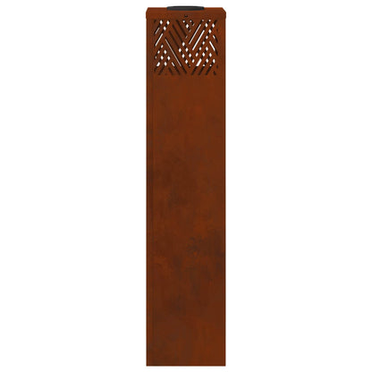 vidaXL Solar LED Pathway Light 2 pcs Warm White 18 x 18 x 80 cm - Brown