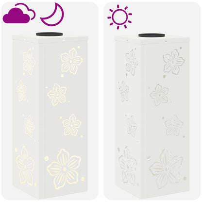 vidaXL Solar LED Pathway Light 2 pcs Warm White 18 x 18 x 50 cm - 55819