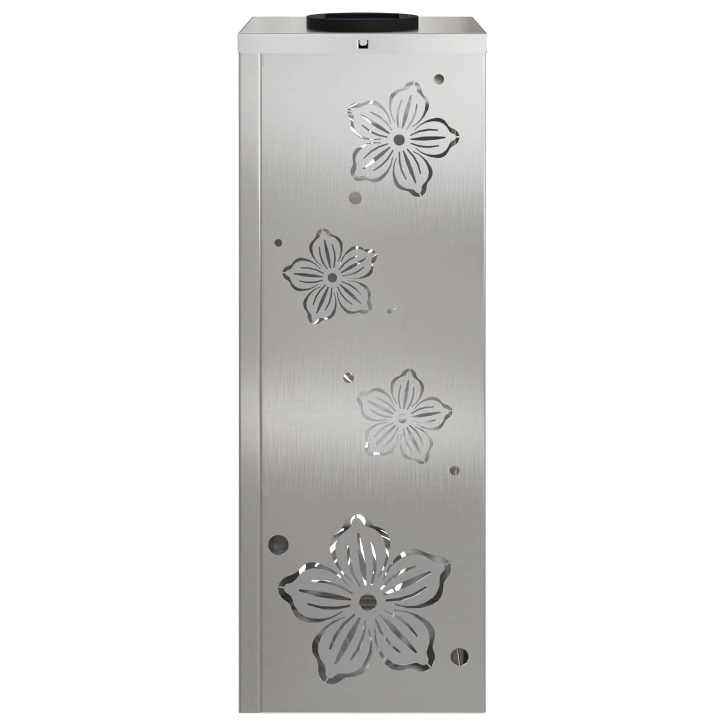 vidaXL Solar LED Pathway Light 2 pcs Warm White 18 x 18 x 50 cm - Silver - 55835