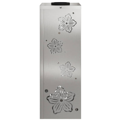 vidaXL Solar LED Pathway Light 2 pcs Warm White 18 x 18 x 50 cm - Silver - 55835