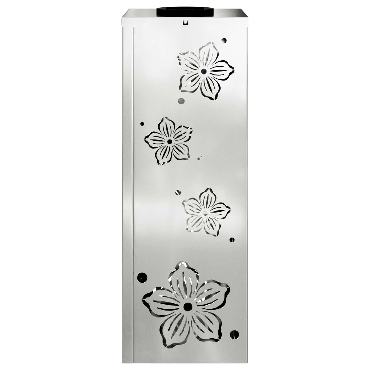 vidaXL Solar LED Pathway Light 2 pcs Warm White 18 x 18 x 50 cm - Silver - 55836
