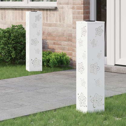 vidaXL Solar LED Pathway Light 2 pcs Warm White 18 x 18 x 80 cm - 55841