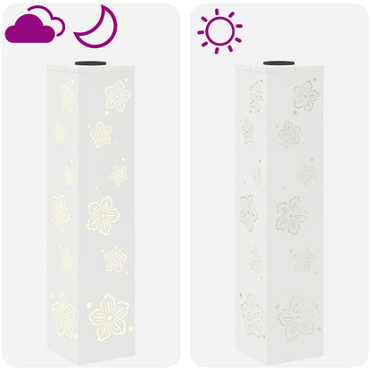 vidaXL Solar LED Pathway Light 2 pcs Warm White 18 x 18 x 80 cm - 55841
